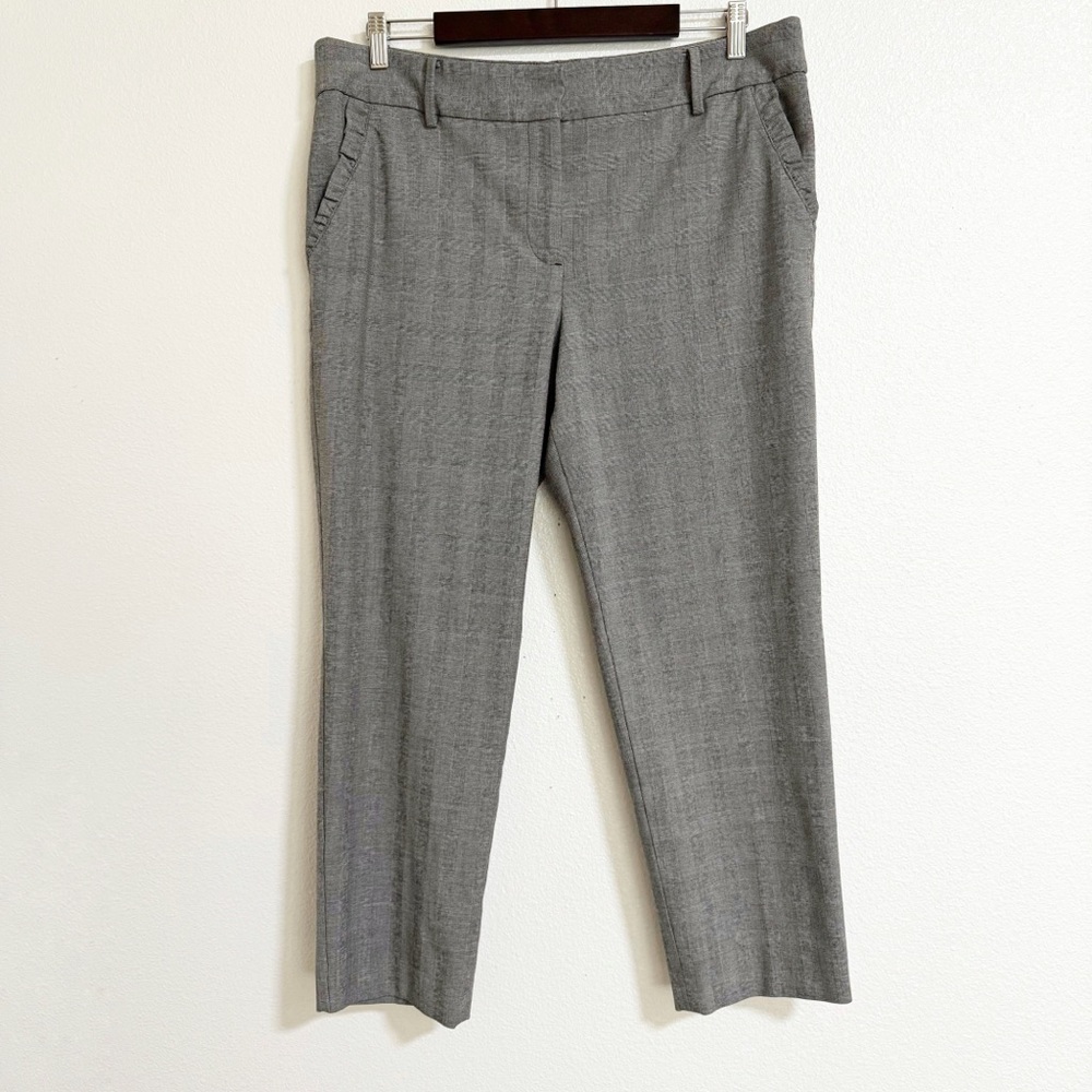 Talbots Glen Plaid Ruffle Pocket Ankle Pants